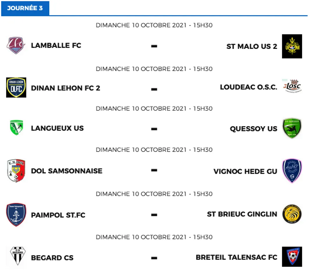 Programme Poule C